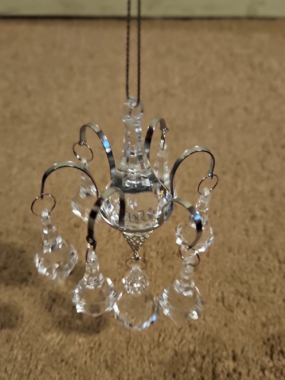 Faux Crystal Chandelier Ornament